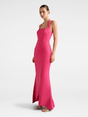 Forever New Pink Willow Halter Neck Wrap Maxi Dress - Image 3 of 4