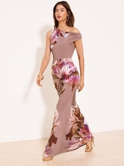 Lipsy Off The Shoulder Floral Print Maxi Dress - Image 3 of 4