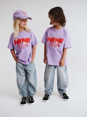 Cotton On Purple Poppy Oversize Graphic Print T-Shirt - Image 2 of 4
