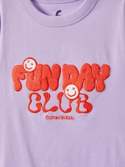 Cotton On Purple Poppy Oversize Graphic Print T-Shirt - Image 4 of 4