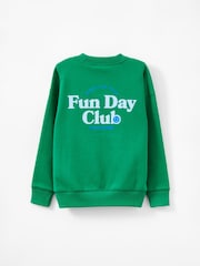 Cotton On Green Sammy Oversized Crew Sweatshirt - Image 2 of 3