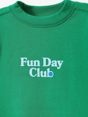 Cotton On Green Sammy Oversized Crew Sweatshirt - Image 3 of 3