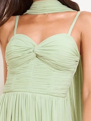 Lipsy Mint Green Petite Birdesmaid Multiway Scarf Maxi Dress - Image 5 of 5