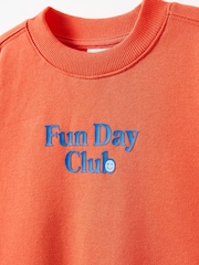 Cotton On Orange Sammy Oversized Crew Sweatshirt - Image 3 of 3
