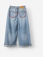 Cotton On Blue Embellished Super Wide Denim Jeans - Image 2 of 3