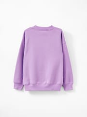 Cotton On Purple Sammy Oversized Crew Sweatshirt - Image 2 of 3