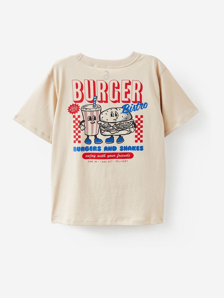 Cotton On Cream Poppy Oversize Graphic Print T-Shirt - Image 2 of 2