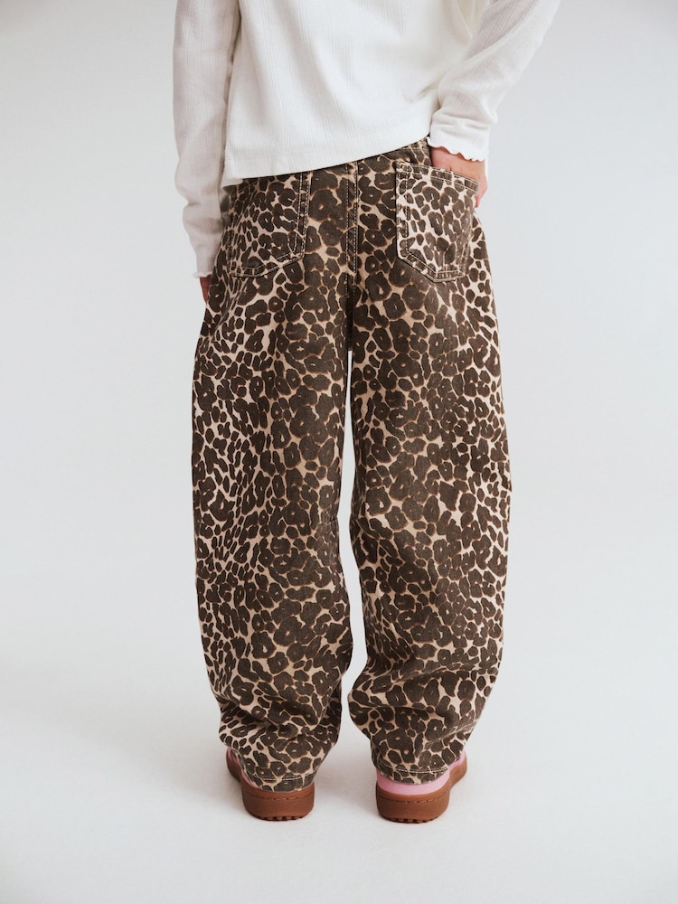 Cotton On Animal Unisex Barrel Leg Denim Jeans - Image 2 of 5