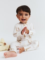 Cotton On White Long Sleeve Zip Romper - Image 1 of 4