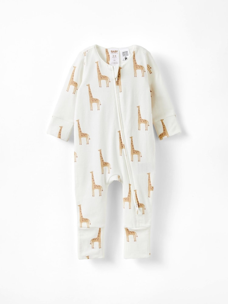 Cotton On White Long Sleeve Zip Romper - Image 2 of 4 Cotton On White Long Sleeve Zip Romper - Image 2 of 4