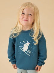 MOR Hearts Print Supersoft Oversized Sweatshirt - Image 1 of 4