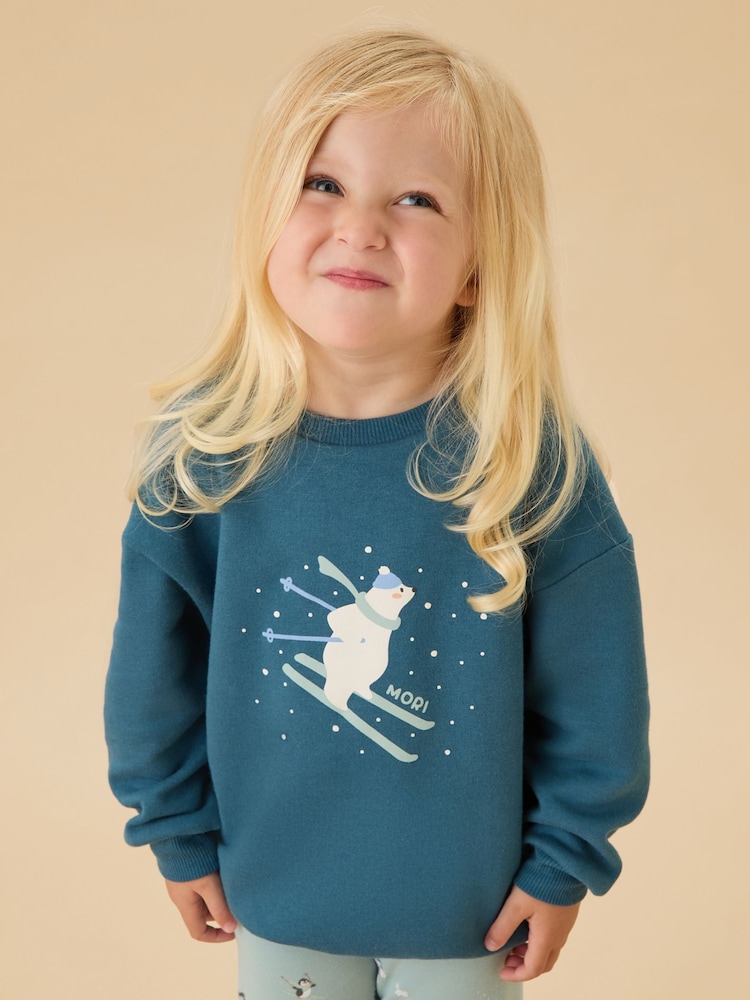 MOR Hearts Print Supersoft Oversized Sweatshirt - Image 1 of 4