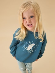 MOR Hearts Print Supersoft Oversized Sweatshirt - Image 2 of 4