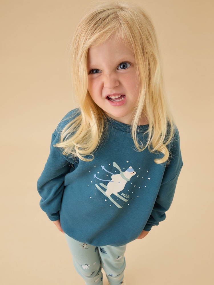 MOR Hearts Print Supersoft Oversized Sweatshirt - Image 2 of 4