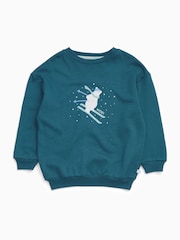MOR Hearts Print Supersoft Oversized Sweatshirt - Image 3 of 4