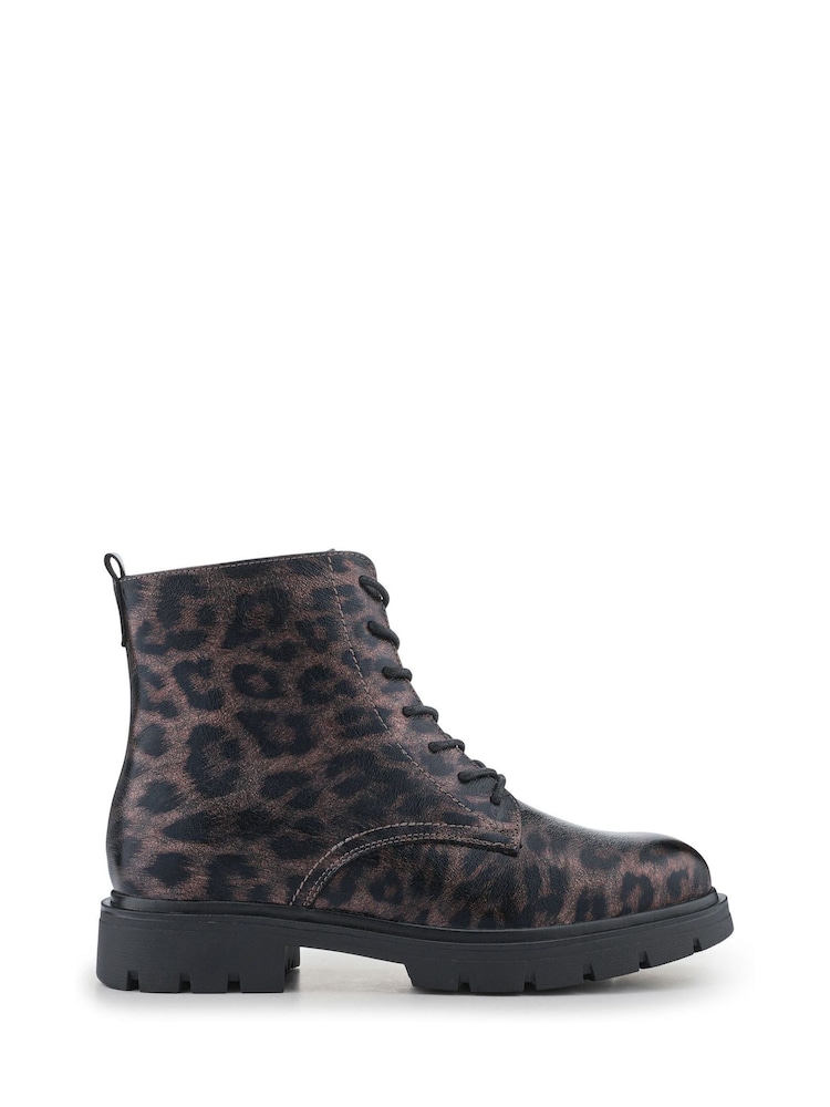 Pavers Lace-Up Block-Heeled Boots - Slika 2 iz 6