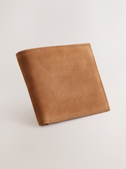 棕褐色 - Nubuck Leather Bifold Wallet - 图片1 / 4