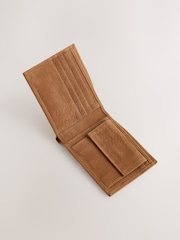 棕褐色 - Nubuck Leather Bifold Wallet - 图片3 / 4