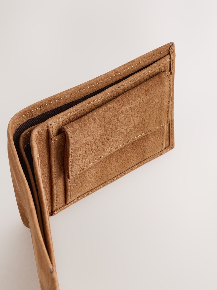 棕褐色 - Nubuck Leather Bifold Wallet - 图片4 / 4