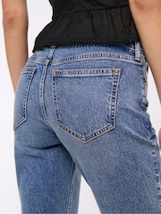 Abercrombie & Fitch Blue Mid Rise Bootcut Jeans - Image 8 of 9