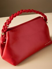 Katie Loxton Red Arden Braided Top Handle Bag - Image 2 of 4