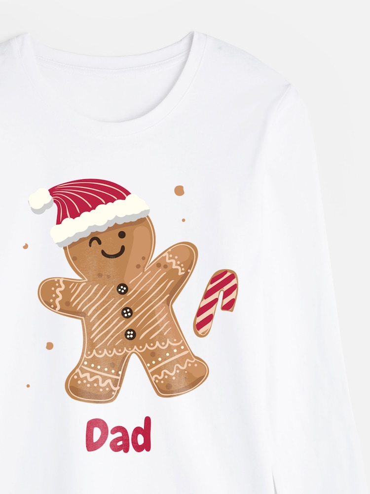 Personalised Men's Gingerbread Family Pyjamas by Stitch Style - Image 2 of 5 Personalised Men's Gingerbread Family Pyjamas by Stitch Style - Image 2 of 5