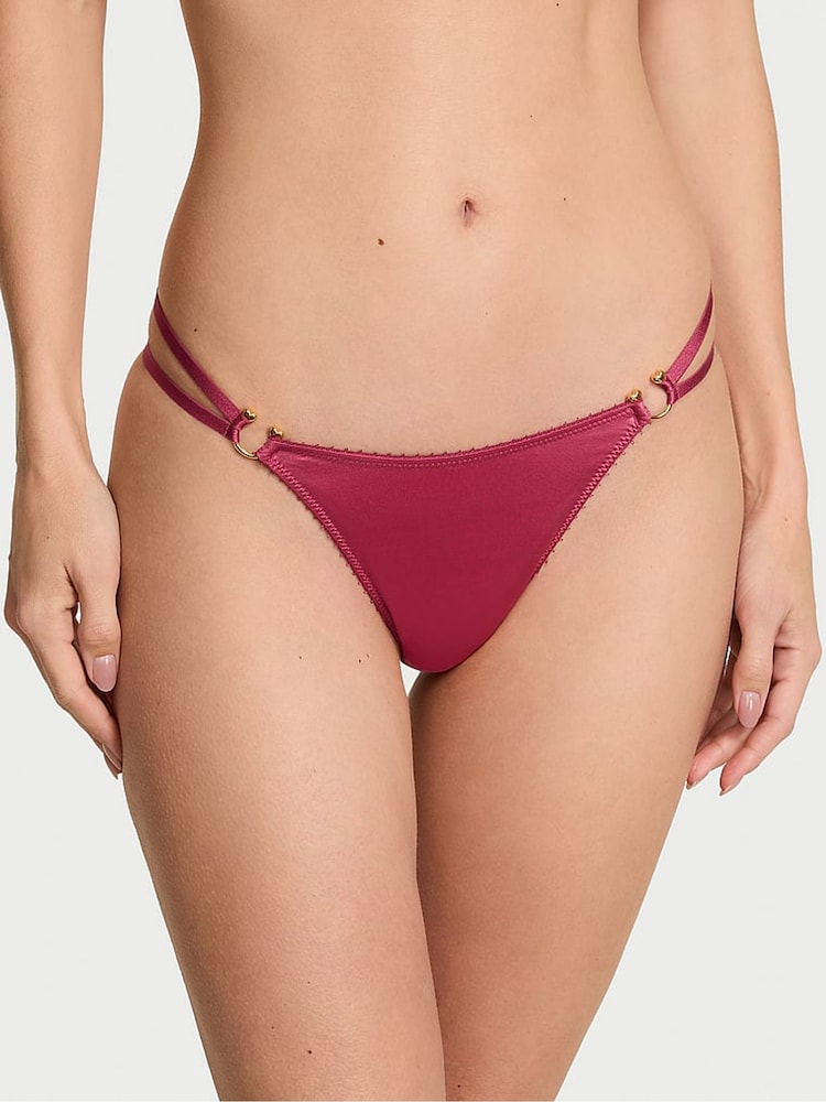 Victoria's Secret Peony Pink Thong Strappy Ring Knickers - Image 1 of 2 Victoria's Secret Peony Pink Thong Strappy Ring Knickers - Image 1 of 2