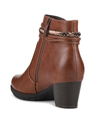 Pavers Brown Lace-Detailed Heeled Ankle Boots - Image 3 of 5
