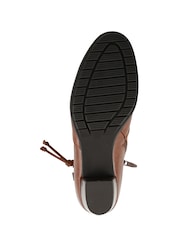 Pavers Brown Lace-Detailed Heeled Ankle Boots - Image 4 of 5