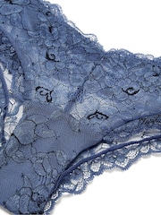 Victoria's Secret Denim Blue Rose Cheeky Lace Knickers - Image 4 of 4