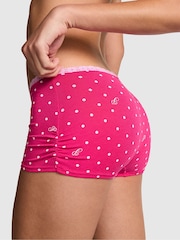 Victoria's Secret Pink Hot Stuff Pink Boyshort Cotton Knickers - Image 2 of 2