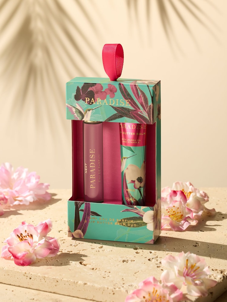 Paradise Green 10ml Perfume and 15ml Lip Butter Gift Set - Image 1 of 3 Paradise Green 10ml Perfume and 15ml Lip Butter Gift Set - Image 1 of 3