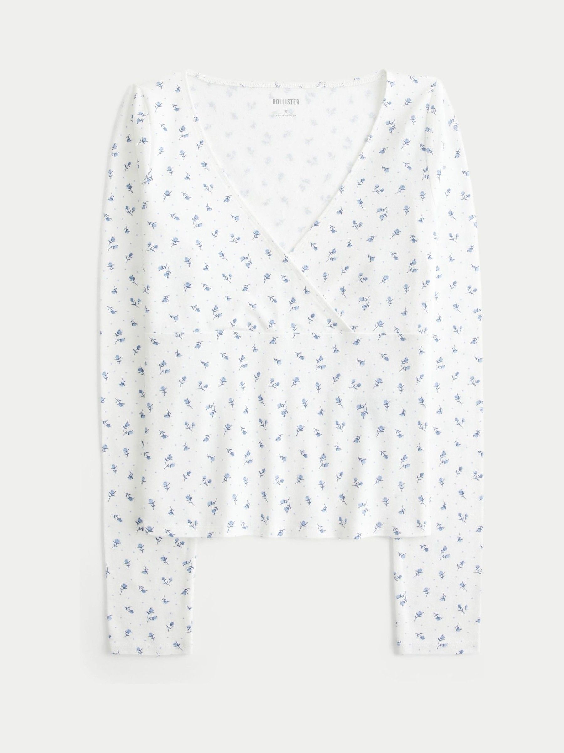 Buy Hollister Basic Long Sleeve Wrap Top from Next USA