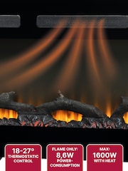 Dimplex Black Sierra 48" Optiflame Electric Media Wall Open Fire - Image 4 of 6