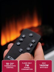 Dimplex Cream Chadwick Optiflame Electric Fireplace Suite - Image 5 of 6