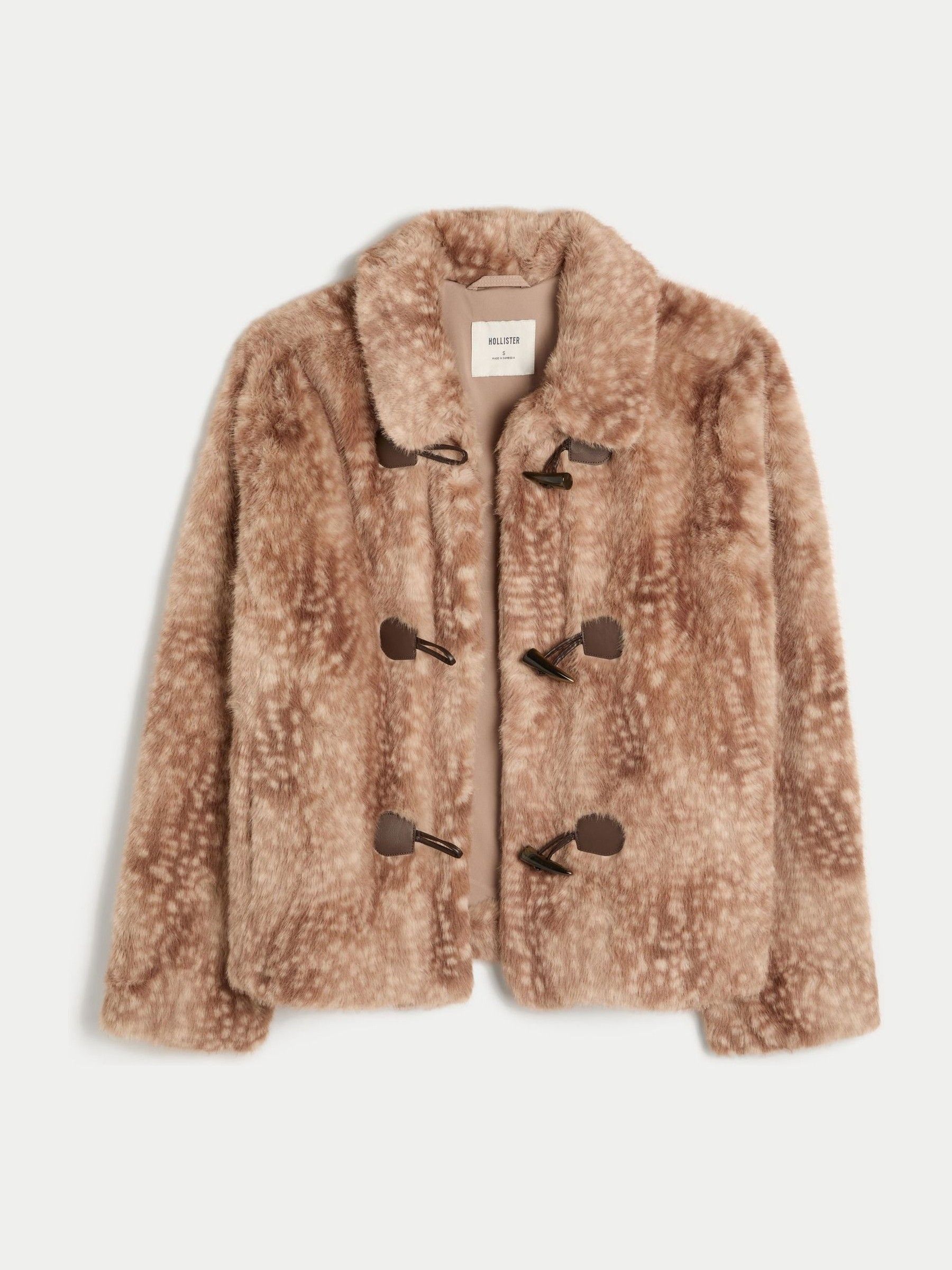 Buy Hollister Brown Faux Fur Coat from the Next UK online shop