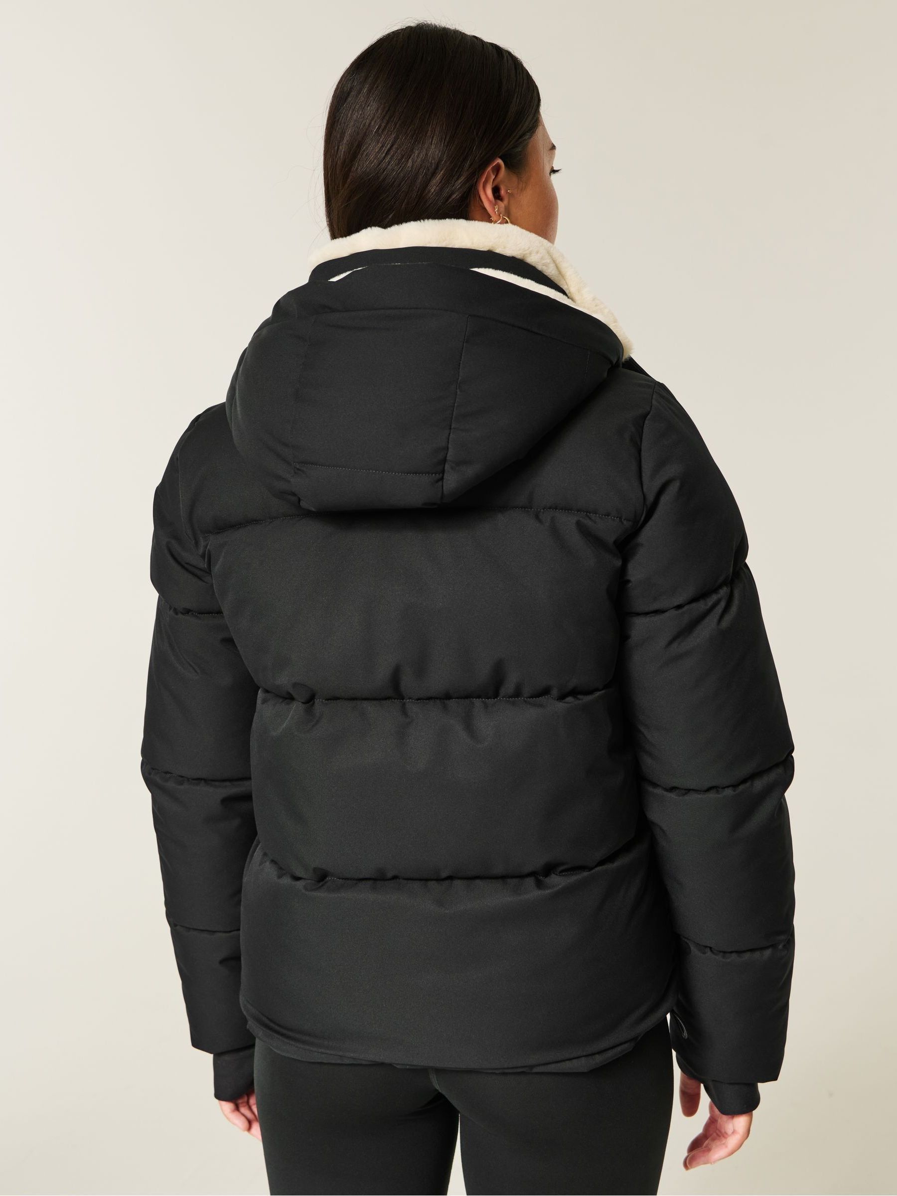 Buy Hollister Black Chrome All Weather Puffer Coat from Next USA