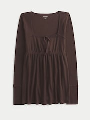 Hollister Babydoll Square Neck Long Sleeve Top - Image 3 of 3