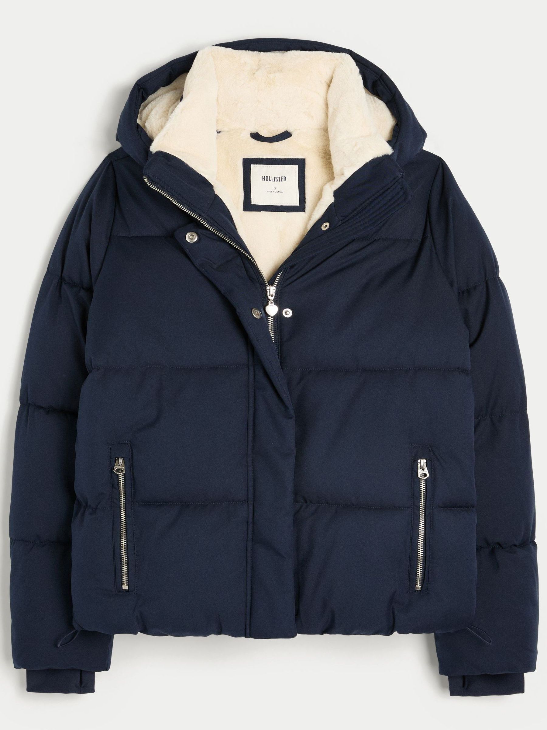 Buy Hollister Blue All Weather Puffer Coat from Next USA