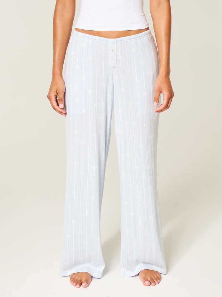 Hollister Low Rise Cosy Pointelle Pyjamas Bottoms - Image 1 of 4