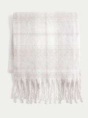 رمادي - Cosy Check Scarf - صورة 2 من 2