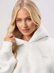 Gym King White 365 Relaxed Fit Fleece Hoodie - Image 4 of 4