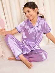 Lilla lilla - Lipsy Sateng Skjorter og Lang Leg Pyjamas-sett (5-16år) - Bilde 1 av 4