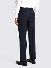 MOSS Regular Fit Navy Blue Stripe Trousers - Image 2 of 3