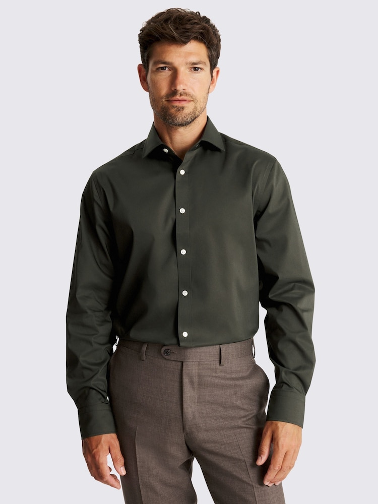 MOSS Regular Fit Green Stretch Shirt - Image 1 of 3 MOSS Regular Fit Green Stretch Shirt - Image 1 of 3