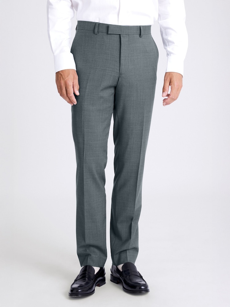 MOSS Slim Fit Teal Blue Trousers - Image 1 of 3 MOSS Slim Fit Teal Blue Trousers - Image 1 of 3