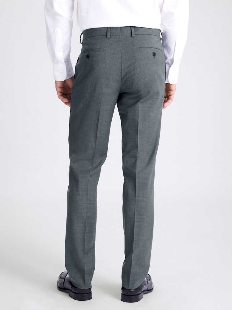 MOSS Slim Fit Teal Blue Trousers - Image 2 of 3 MOSS Slim Fit Teal Blue Trousers - Image 2 of 3