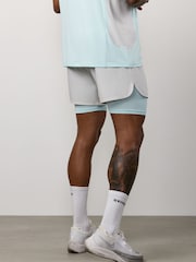 Gym King Grey Progress 2-In-1 Shorts - Image 2 of 4