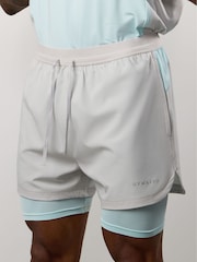 Gym King Grey Progress 2-In-1 Shorts - Image 3 of 4