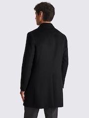 MOSS Navy Blue Wool Blend Overcoat - Image 3 of 4